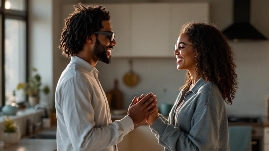 A peaceful moment of connection